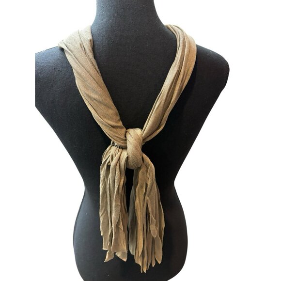 Scarf-Necklace-Women’s-Fashion-Jewelry-Statement-Pearl/Orange Pendant-Boho-Style - Picture 2 of 4